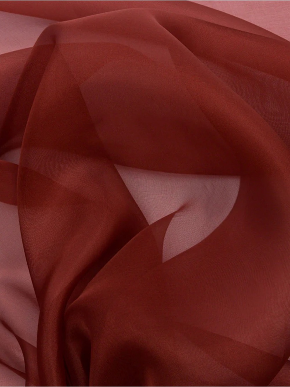 Silk Organza 55” in Mahogany color - 1.5 yards